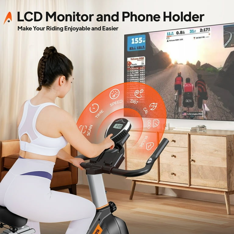 Pooboo Stationary Exercise Bike Indoor Cycling Bicycle with LCD Monitor for Indoor Cardio Workout 35 Lbs Flywheel Max Weight 350 Lbs Shop Black Friday Deals for 2024 Walmart