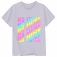 thumbnail image 3 of LUOGENLI T-Shirt pour Filles Mode Décontractée Lettre Col Rond Manches Courtes T-Shirt Top4 Maxi Tops Ensembles 2 Pcs Filles Manches Longues Gris 3-4 Ans, 3 of 3