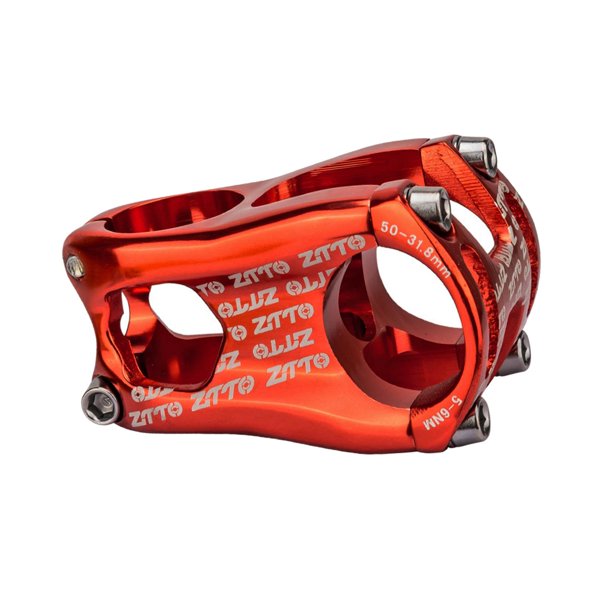 Vástago de bicicleta de 50 mm Vástago de bicicleta Vástago de bicicleta de carretera de montaña para manillar de 31,8 mm , ROJO Sunnimix Vástago de bicicleta de montaña