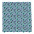 thumbnail image 2 of Ambesonne Floral Shower Curtain, Watercolor Chinoiserie Art, 69"Wx70"L, Pale Teal Dark Magenta, 2 of 4