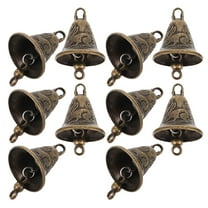 unbranded 10pcs Small Antique Bells Hanging Cowbells Wind Chime Accessories Wall Hanging Decor Bells For Wreaths Outdoor Indoor Christmas Decorations