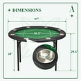 thumbnail image 2 of Homhum Round Folding Poker Table for 8 Players, Texas Holdem Game Table Foldable, Green, 2 of 8