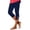 Navy, variant on Hurxie Capris for Seniors Stretchy Buttery Soft Capri Leggings Athletic Workout Cropped Elastic High Waisted Yoga Pants Black,L