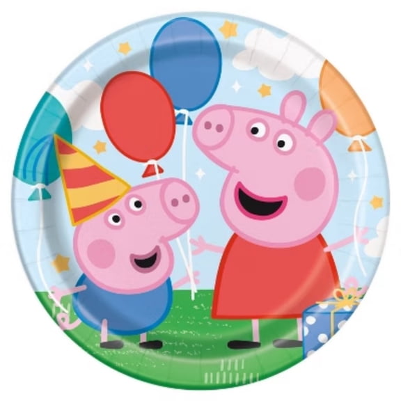 Peppa Pig 9" 8ct Party Paper Dinner Plates