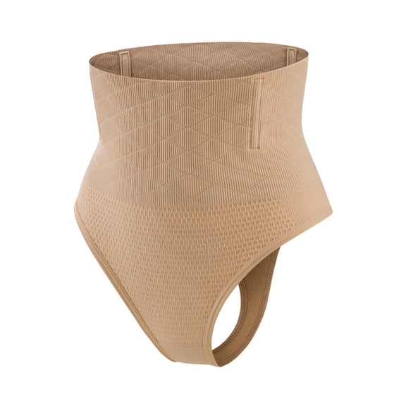 WULMLEO Women's High Waisted Tummy Control Thong Shapewear Briefs for Recovery Complexion 2XL