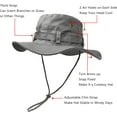 thumbnail image 3 of YooGuoGuo Outdoor Wide Brim Sun Protect Hat, Double Layer Classic US Combat Army Style Bush Jungle Sun Cap for Fishing Hunting Camping, 3 of 7