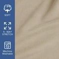 thumbnail image 4 of Awesome Home Ultra Soft Jersey Knit Deep Pocket Sheet Sets Queen/Queen XL - Taupe, 4 of 5