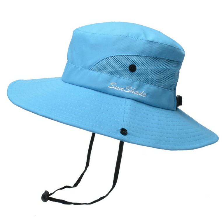 Women's Wide Brim UV Protection Fishing Hiking Sun Hat 