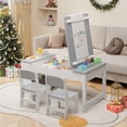 thumbnail image 5 of Asofer Kids Art Table with Storage, Kid Acitivity Table and Chair Set for Playing Painting Studying Crafting, White/Gray, 5 of 10