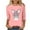 S0-Pink, variant on successthop Bunny Shirts for Women Bunny Casual 3/4 Sleeve Beach T Shirts Crewneck Shirts Spring Holiday Clothes White S