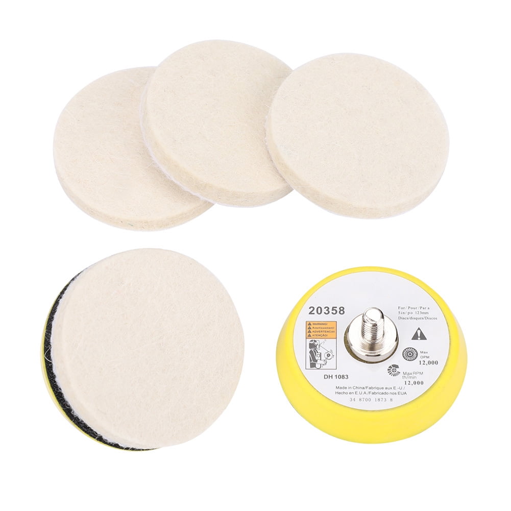 Tebru Glass Polishing Kit Scratch Removal Set Ceric Dioxide Abrasive Discs Polish Pad Felt,Glass Polishing, Windscreen Scratch Remover