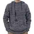 thumbnail image 2 of WXLWZYWL Men's Knitted Sweater - Slim Pullover Sweaters for Men with Hoodie Vintage Drawstring Turtleneck Knit Hoodie Casual Long Sleeve Loose Knitted Pullover, 2 of 4