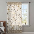 thumbnail image 4 of Vintage Spring Floral Sheer Curtains 108 Inches Extra Long, Farmhouse Botanical Rustic Light Filering Curtains, Privacy Drapes Simi Floor to Veiling Curtain for Living Room Bedroom Window Treatment, 4 of 9
