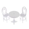 thumbnail image 2 of Juego de Sillas de de Comedor de Muebles en Miniatura, Decoración Del Hogar, Accesorios de Muñecas, Metal Blanco Sunnimix Dollhouse Miniatures, 2 of 8