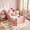 Pink, variant on SLSY Sleigh Bed for Kids, Dreamy Centerpiece with Full Foam Padding & Raised Guardrails, Fits Crib Size Mattress, 200 lbs Max Load