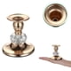 thumbnail image 3 of 2 Candelabros Cónicos de Metal Dorado, Candelabros Cónicos de Latón Vintage, Candelabros de Cristal, Candelabros Elegantes., 3 of 5