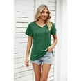 thumbnail image 2 of Anbech Ruffled Sleeve Womens V Neck Shirt 2024 Tunic Casual Blouse Tops, 2 of 8