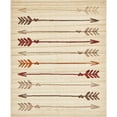 thumbnail image 1 of Unique Loom Tapis d'Extérieur Autumn Wanderlust Arrows 8' x 10' Rectangulaire Beige/gris, 1 of 10