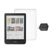 Kobo Clara Colour eReader with Case Bundle (Clear Case, Case + AC Bundle)