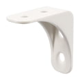 thumbnail image 4 of Soporte de ángulo Uxcell para estante de puerta de 90 grados, esquinas de plástico, 1.54" x 1.54" x 0.63" Blanco, paquete de 50, 4 of 4