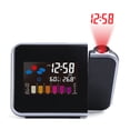 thumbnail image 2 of Manufacturer Direct: Dynamic Rotating Color Screen Weather Station Projection Clock with Accurate Forecast & Temperature Readings, 8190 Model in Black, Durable Plastic Mirror Construction, Compact, 2 of 5