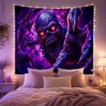 thumbnail image 2 of Menacing Humanoid Monster with Skeletal Skull Like Face, Spooky Gothic for Gothic Decor Fans, Dark Art Decor, Halloween Gift, Tapestry Wall Hanging for Bedroom and Dorm, 2 of 7