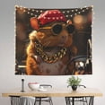thumbnail image 2 of Pofeuu Hip-Hop Guinea Pig. Print Wall Tapestry Decoration Wall Hanging Tapestry 60 x 51 Inch, 2 of 6