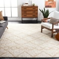 thumbnail image 6 of SAFAVIEH Berber Jonette Abstract Polyester Shag Area Rug, Blue Rust/Ivory, 7' x 7' Square, 6 of 7