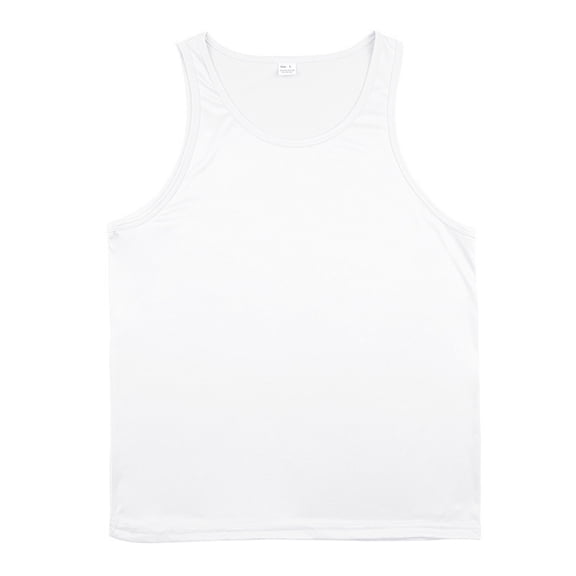 Sleeveless Shirts for Men Performance Tank Tech Muscle Tee Ultra Soft Moisture Wicking Fitness White 3XL