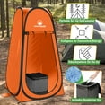 thumbnail image 2 of Wakeman Outdoors Camping Toilet Set - Pop Up Privacy Tent and Portable Toilet for Adults, Orange, 2 of 7