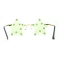 thumbnail image 4 of Rhinestone Studded Rimless Star Shape Hippie Color Sunglasses Gold - Green, 4 of 4