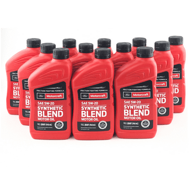 Motorcraft Synthetic Blend Motor Oil 5W-20, 12 qt