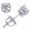 White Gold, variant on 1 to 2 Carat Solitaire Diamond Stud Earrings for Women Round Brilliant Shape 4 Prong Screw Back (J-K Color, VS2-SI1 Clarity) 14K White Gold 1 Carat