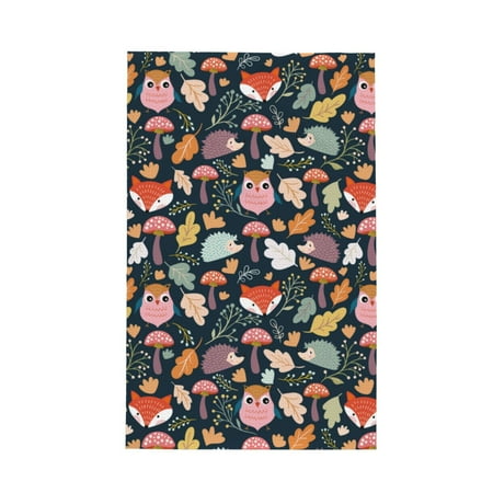 

Absorbent Kitchen Towels Autumn Forest Quick Drying Dish Towels for Kitchen Drying Soft Hand Towels with Lanyard for Kitchen Decor