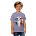 thumbnail image 5 of OOOUM Patriotic T Shirts For Boys Loose Fit Classic Tops Tees 250Th Anniversary Short Sleeve Summer Tops Light Purple 4-5 Years, 5 of 5