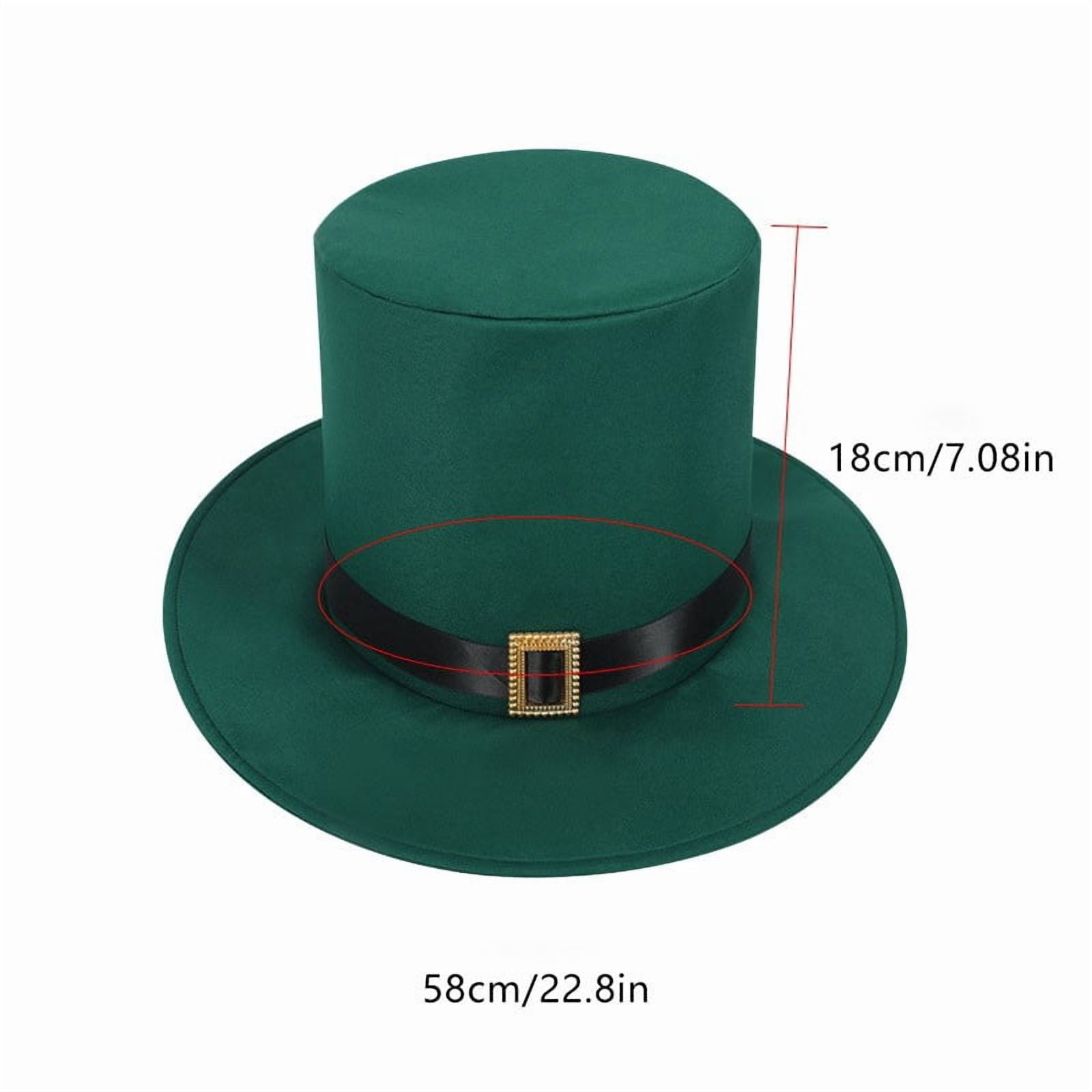 CONZONE St. Patrick Day Mens Elf Dress Up Green Clover Tailcoat And Hat Outfit Funny Party Stage Performance Clothes Set