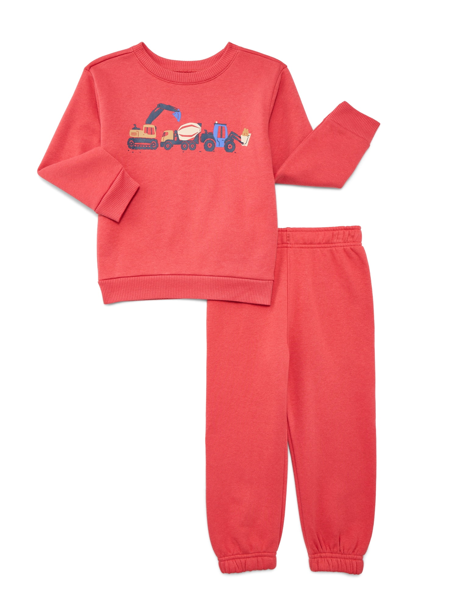 Garanimals Toddler Boy 4-Piece Fleece Sweatshirt & Jogger Outfit Set, Sizes 18M-5T
