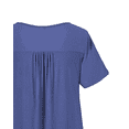 thumbnail image 5 of VERABENDI Women's Plus Size Tops Summer Short Sleeve Loose Fit Tunic Blouses Floral Flowy Shirts,1X/2X/3X/4X, 5 of 8