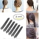 thumbnail image 2 of Juego de herramientas para trenzar el cabello para mujer, pinzas para peinado de moño y recogido francés, 6 piezas negras, 2 of 2