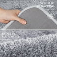 thumbnail image 6 of Walensee Shag Bath Rug, Non Slip Bath Mat for Bathroom, 16"x24", Grey, Machine Wash, 6 of 9