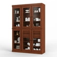 thumbnail image 5 of 100% Solid Wood 48.5" Pantry China Cabinet with Clear Glass Doors, 2-Drawers and Adjustable Shelves, 5 of 6