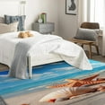 thumbnail image 4 of Beach Theme Rugs for Living Room - 4x5 Rug - Beach Theme Rug - Seashell Starfish Area Rug - Coastal Rugs - Beach Themed Carpet S-&267, 4 of 7