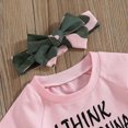 thumbnail image 5 of Bagilaanoe 3pcs Toddler Baby Girl Shorts Set Short Sleeve Letter Print T Shirt Tops + Camouflage Shorts + Headband 6M 12M 18M 24M 3T 4T Kids Casual Summer Clothes, 5 of 8