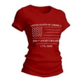 thumbnail image 4 of FASHOFT 250th Anniversary Usa Shirt for Women Patriotic 4th of July T-Shirts Independence Day Graphic Tees Red XXXL, 4 of 4