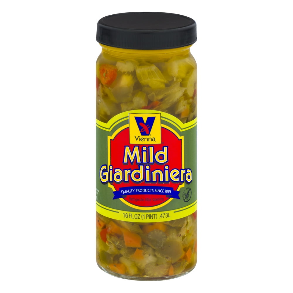 Vienna Mild Giardiniera, Jarred Vegetables, 16.0 fl oz