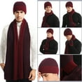 thumbnail image 3 of Ensemble Bonnet Tricoté d'Hiver, Foulard et Gants Moustiquaire pour Femmes et Hommes, 3 of 7