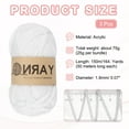 thumbnail image 2 of Uxcell 3Pcs Crocheting Yarn, 1.8mm White 5 Ply Acrylic Yarn 75 g Sport Weight Yarns Bulk Soft and Fluffy Yarns for Knitting DIY Crochet Handicraft Blankets Gift,164 Yards Total, 2 of 7