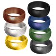 thumbnail image 3 of 7 bandas de boda de silicona para hombres y mujeres, compromiso seguro, flexible y cómodo. Hugo Banda de anillo de silicona, 3 of 10