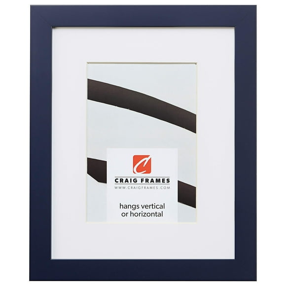 Craig Frames Confetti, 19 x 25 Inch Modern Navy Blue Picture Frame Matted to Display a 14 x 20 Inch Photo