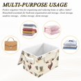 thumbnail image 6 of Yayeee Collapsible Cube Storage Bin with Lid Fabric Closet Decorative Basket with Handles, Beige Cowboy Pattern, 6 of 7